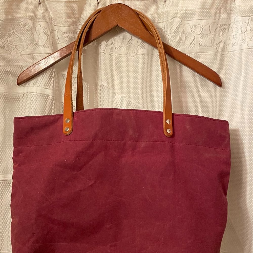 Sandlot Franchise Tote - Canvas - Leather Handles - Made in Kansas City MO - EUC